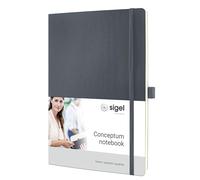 SIGEL Taccuino premium Conceptum A4 con copertina morbida | CO318, a quadretti, grigio, ideale come diario personale, bullet journal, quaderno delle idee o quaderno per la scrittura