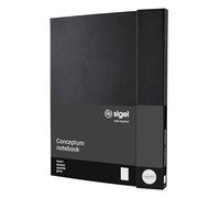 SIGEL Taccuino premium Conceptum A4+ con copertina rigida | CO141, a quadretti, nero, ideale come diario personale, bullet journal, quaderno delle idee o quaderno per la scrittura