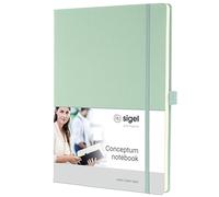 SIGEL Taccuino premium Conceptum A4 con copertina rigida | CO681, a righe, verde, 194 pagine, come diario personale, bullet journal, quaderno delle idee o quaderno per la scrittura