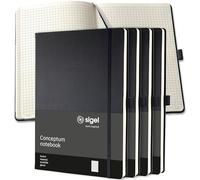 SIGEL Taccuino premium Conceptum A4 copertina rigida - 3 pezzi
