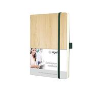 SIGEL CO671 Taccuino Conceptum, Nature Edition, bambù, lineatura dot (quadretti tratteggiati), circa A5, beige, softcover, 194 S., certificazione FSC