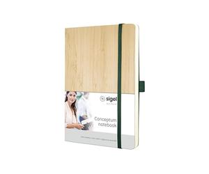 SIGEL Taccuino premium Conceptum A5 con copertina morbida | CO671, puntinato, vero bambù, beige, come diario personale, bullet journal, quaderno delle idee o quaderno per la scrittura