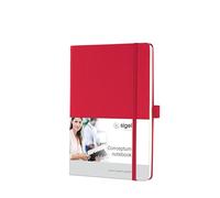 Sigel Taccuino Conceptum CO654 – A5, copertina rigida, quadretti, rosso