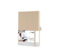 SIGEL Taccuino premium Conceptum A5 con copertina rigida | CO651, a righe, beige, ideale come diario personale, bullet journal, quaderno delle idee o quaderno per la scrittura