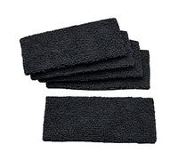 SIGEL Tamponi di ricambio 13 x 6 cm | BA121, confezione da 5, microfibra con velcro, lavabili, nero