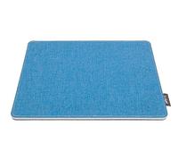 SIGEL SA203 Tappetino per mouse, in finta pelle con aspetto di lino, 25 x 0,7 x 20 cm, azzurro chiaro/grigio scuro