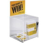 SIGEL VA152 Urna promozioni / per votazioni con scomparto complementare, con porta-inserti A5 orizzontale, trasparente, acrilico