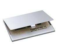 SIGEL VZ135 Business Card Case, aluminium, for 15 cards (9,1 x 5,8 cm), silver /