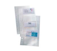 SIGEL VZ350 Buste per portabiglietti da visita ad anelli, fila , 10 pz 10 buste