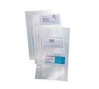 SIGEL VZ350 Buste per portabiglietti da visita ad anelli, fila , 10 pz
