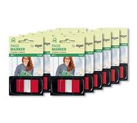 SIGEL Z-Index 3,90 x 6,90 cm - 12 pezzi | HN491, dispenser Z, 600 fogli, Color-Tip rosso