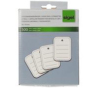 SIGEL ZB350 Lotto di 500 Etichette Forate, 4 x 5 cm