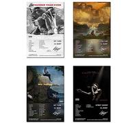 sigeliu Poster Lil Baby con copertina di album in edizione limitata (set di 4) senza cornice, 20 x 30 cm, decorazione artistica da parete per soggiorno e camera da letto