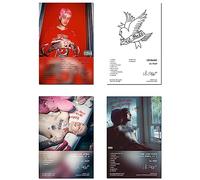sigeliu Poster Lil Peep con copertina di album in edizione limitata (set di 4) senza cornice, 20 x 30 cm, decorazione artistica da parete per soggiorno e camera da letto