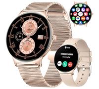 SIGEM Smartwatch da donna: display AMOLED HD da 1,4 pollici, ultra sottile, chiamate Bluetooth, assistente vocale, fitness tracker, frequenza cardiaca, pressione sanguigna, 120 modalità sportive