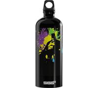 Sigg - Borraccia Alluminio - Traveller Batman Splash - Certificata Climate Neutral - Bevande Gassate - Ermetica - Leggera - Senza BPA - Nero - 1L