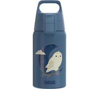 SIGG - Borraccia in acciaio inox per bambini - SHIELD ONE Hedwig 0,5 L - Adatto per bevande gassate - Leggerissima - Senza BPA - Sport & Scuola - Alluminio & Bianco con motivo Hedwig - 0,5 L