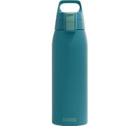 Sigg - Borraccia in acciaio inox - Shield ONE Blue Puya - Per bevande gassate - A prova di perdite - Leggerissima - Senza BPA - Per outdoor e fitness - Blu - 1L