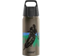 Sigg - Borraccia in alluminio per bambini - WMB One Bike - Adatto per bevande gassate - a prova di perdite - Leggerissima - Senza BPA - Certificazione climatica - Sport & Scuola - Grigio - 0,6L