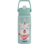 SIGG - Borraccia Isolata per Bambini - Shield Therm FLIP Alpa - A prova di perdite - Lavabile in lavastoviglie - Senza BPA - 90% acciaio inox riciclato - Sport & Scuola - Verde menta con Alpaca - 0.5L