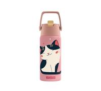 SIGG - Borraccia Isolata per Bambini - Shield Therm FLIP Purrfect - A prova di perdite - Lavabile in lavastoviglie - Senza BPA - 90% acciaio inox riciclato - Sport & Scuola - Rosa con Gatto - 0.5L