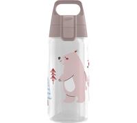 SIGG - Borraccia per bambini - Viva One Bear Family - Adatto per bevande gassate - A prova di perdite - Lavabile in lavastoviglie - Senza BPA - Sport e scuola - Blu - 0,5L