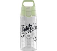 SIGG - Borraccia per bambini - Viva One Football Splash - Adatto per bevande gassate - A prova di perdite - Lavabile in lavastoviglie - Senza BPA - Sport e scuola - Trasparente - 0,5L