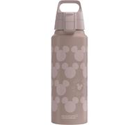 SIGG - Borraccia per bambini - WMB ONE Mickey Mouse Pattern 1 L | Borraccia per bambini, Adatta a bevande gassate, A prova di perdite, Leggerissima, Senza BPA, Sport & Scuola, Bianco