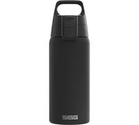 Sigg - Borraccia termica in acciaio inox - Shield Therm One - adatta per bevande gassate - A tenuta stagna - Lavabile in lavastoviglie - Senza BPA - 90% riciclata - Per esterni - Nero - 0,5 L