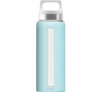Sigg Dream Glacier Borraccia Vetro (0,65L), Borraccia Ermetica e Priva di Sostanze Nocive, Borraccia Acqua Resistente al Calore in Vetro con Rivestimento in Silicone