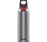 Sigg Hot & Cold ONE Light Brushed Borraccia ermetica (0,55 L), Bottiglia termica utilizzabile con una sola mano, Borraccia design in acciaio inossidabile 18/8