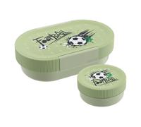 SIGG Lumo Football Splash - Set di contenitori per il pranzo per bambini, con contenitore extra, leggero, 2 in 1, senza BPA, 0,8 l, colore: verde