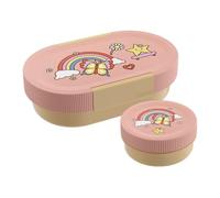 SIGG Lumo Rainbow - Contenitore per il pranzo per bambini, con contenitore extra, leggero, 2 in 1, senza BPA, rosa, 0,8 l