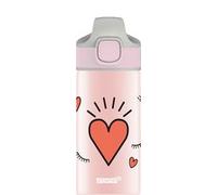 Sigg Miracle Girl Power Borraccia bambini(0.4 L), Bottiglia per bambini con coperchio ermetico, Borraccia salvagoccia trasportabile con una mano in alluminio