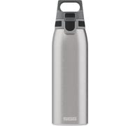Sigg Shield One Borraccia sport (0.75 L / 1 L), Bottiglia acqua priva di sostanze inquinanti e a prova di perdita, Borraccia acciaio inossidabile con ONE Top, Argento (Brushed), 0.75 L