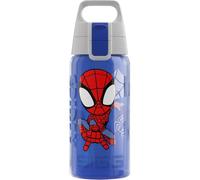 Sigg Viva One Marvel Spidey, borraccia per bambini, adatta per bevande gassate, a prova di perdite, lavabile in lavastoviglie, senza BPA, per sport e scuola, blu, 0,5 l