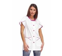 Siggi Casacca Donna da Lavoro Gretel 28cs0859, Bianco Viola, XL