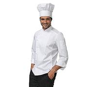 SIGGI - Giacca per cuoco "Stewart" con inserti traspiranti. Cotone 60% poliestere 40% irrestringibile. Colore bianco. Peso al mq. gr. 200. - Taglia: XL