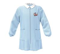 siggi Grembiule Asilo 33GR4305, Quadretto Azzurro/Bianco con Ricamo Gatto, Chiusura Zip Centrale, 2-7 Anni, certificazione OEKO TEX STANDARD 100 (QUADRETTO BIANCO/AZZURRO, 65(6 anni-116 CM))
