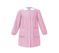 siggi Grembiule asilo anni bambino bambina scuola bambini grembiuli quadretti bianco rosa azzurro bimba bimbo grembiulino maniche pittura nido materna manica maestra cotone grembiulini (4 Anni, Rosa)