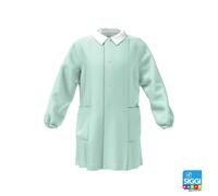 Siggi - Grembiule Asilo Bimbo Quadretti - 2A / Quadretti Verde Acqua