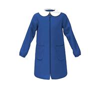 siggi Grembiule Asilo e Elementare, Bambina e Ragazza Con chiusura Bottoni o Zip. Bianco, Blu o Quadretto Rosa 1969/BLU_ZIP_1PZ_4016_80 9A