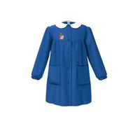 siggi GREMBIULE BAMBINA BLU SCUOLA ELEMENTARE CHIUSURA BOTTONE (85 (10ANNI))
