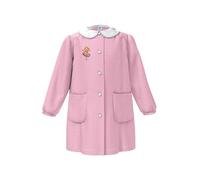Siggi Grembiule Bambina Divisa Scuola Dell'Infanzia, Bottone a Pressione, Quadretto Bianco/Rosa, Ricamo Danzatrice (4 anni - 55-104 cm)