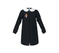 Siggi Grembiule Bambina Divisa Scuola Primaria, Colore Nero, Ricamo Cantante, Chiusura a Cerniera (13 anni - 100-158 cm)