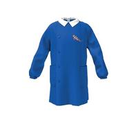 siggi Grembiule Bambino Scuola Elementare,bluette Con Ricamo,abbottonatura Laterale,no Stiro Con Certificazione OEKO TEX Standard 100, Taglia Dalla 5 Anni a 15. (bluette4236, 85(10anni- )), 140 CM