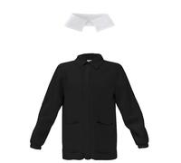 Siggi Grembiule Casacca Scuola ELEMENTARE Bambino (11 anni - 146 cm, nero)