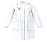 siggi Grembiule Elementare, Bambina e Ragazza Con chiusura Bottoni o Zip. Blu o Bianco 3904/BIANCO_0001_60 5A