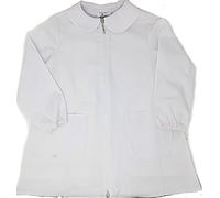 siggi Grembiule Femmina Bianco con Zip (7 Anni)
