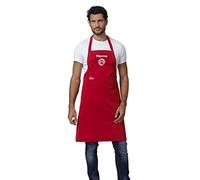 Siggi Grembiule Masterchef Italia Ufficiale - Con Ricamo Nome Personalizzato - Originale - Unisex - Idea Regalo (Rosso)